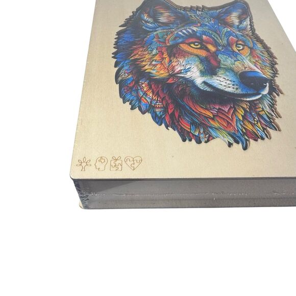 Fearless Wolf Wooden Puzzle 100 Pcs 8.2”x 5.9" - Creative Wooden Puzzles - Picture 3 of 11
